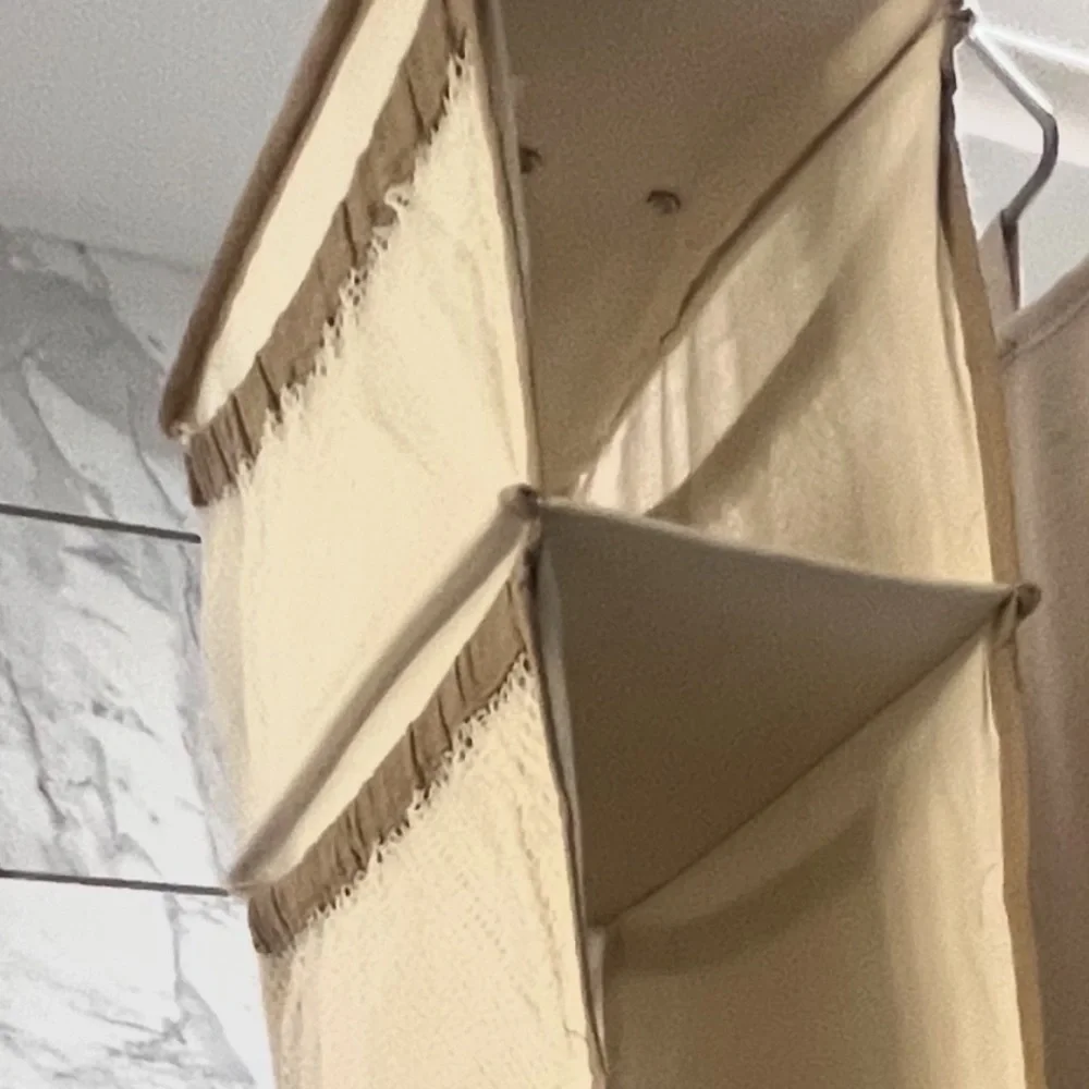 Squared Away Beige shelf Hanging Closet multiple shelves Storage Organizers